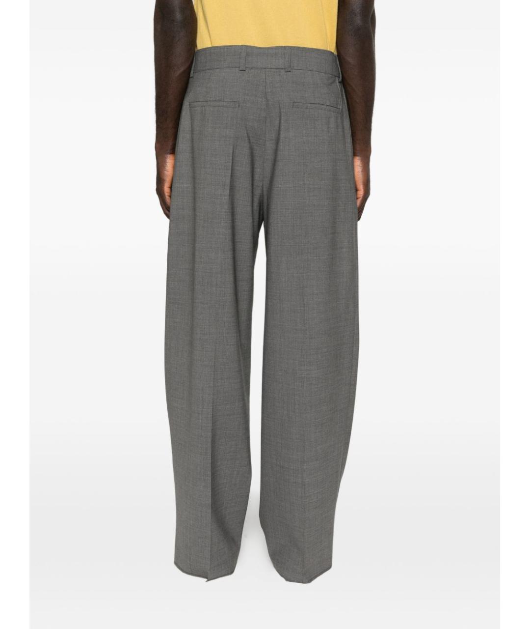 EMPORIO ARMANI Серые шерстяные повседневные брюки, фото 4