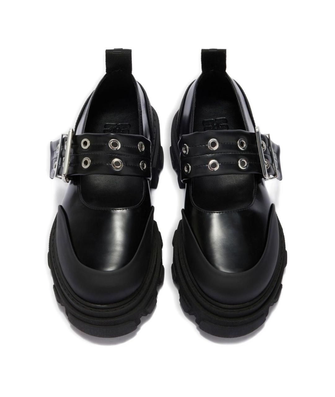 GANNI Черные синтетические балетки, фото 3