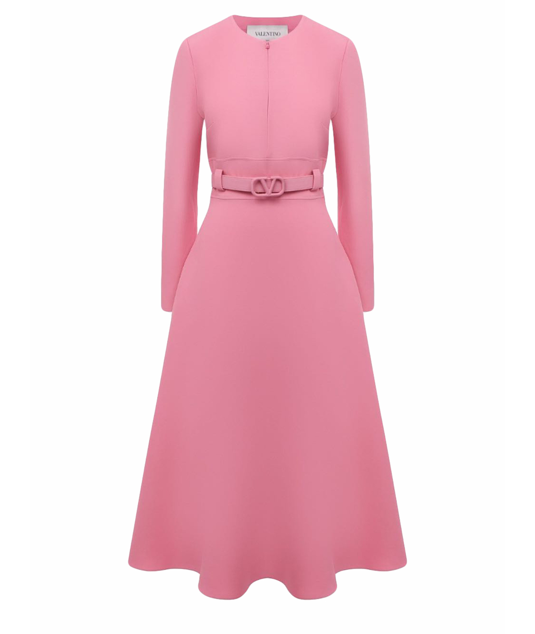 VALENTINO Розовое шерстяное повседневное платье, фото 1