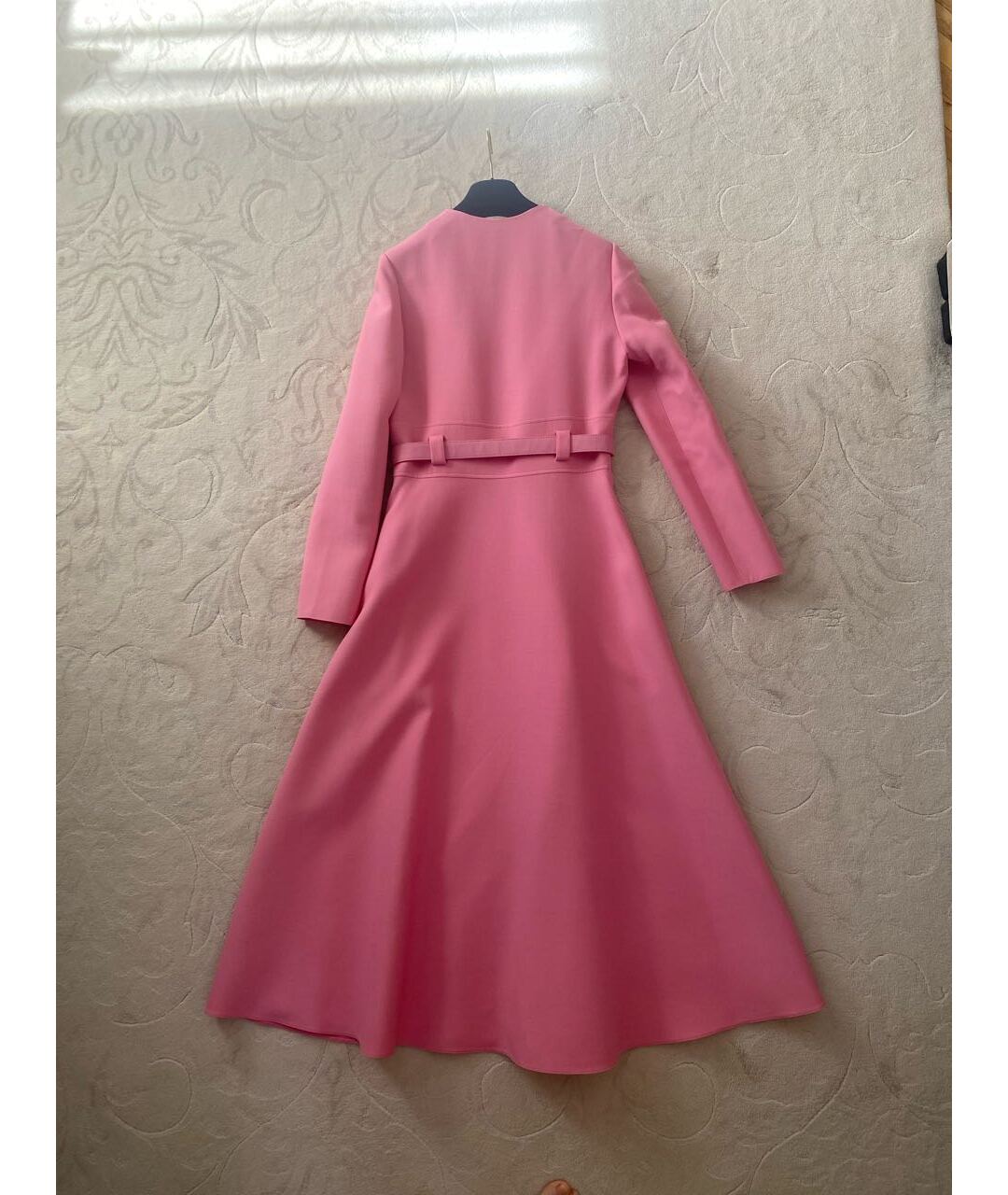 VALENTINO Розовое шерстяное повседневное платье, фото 4