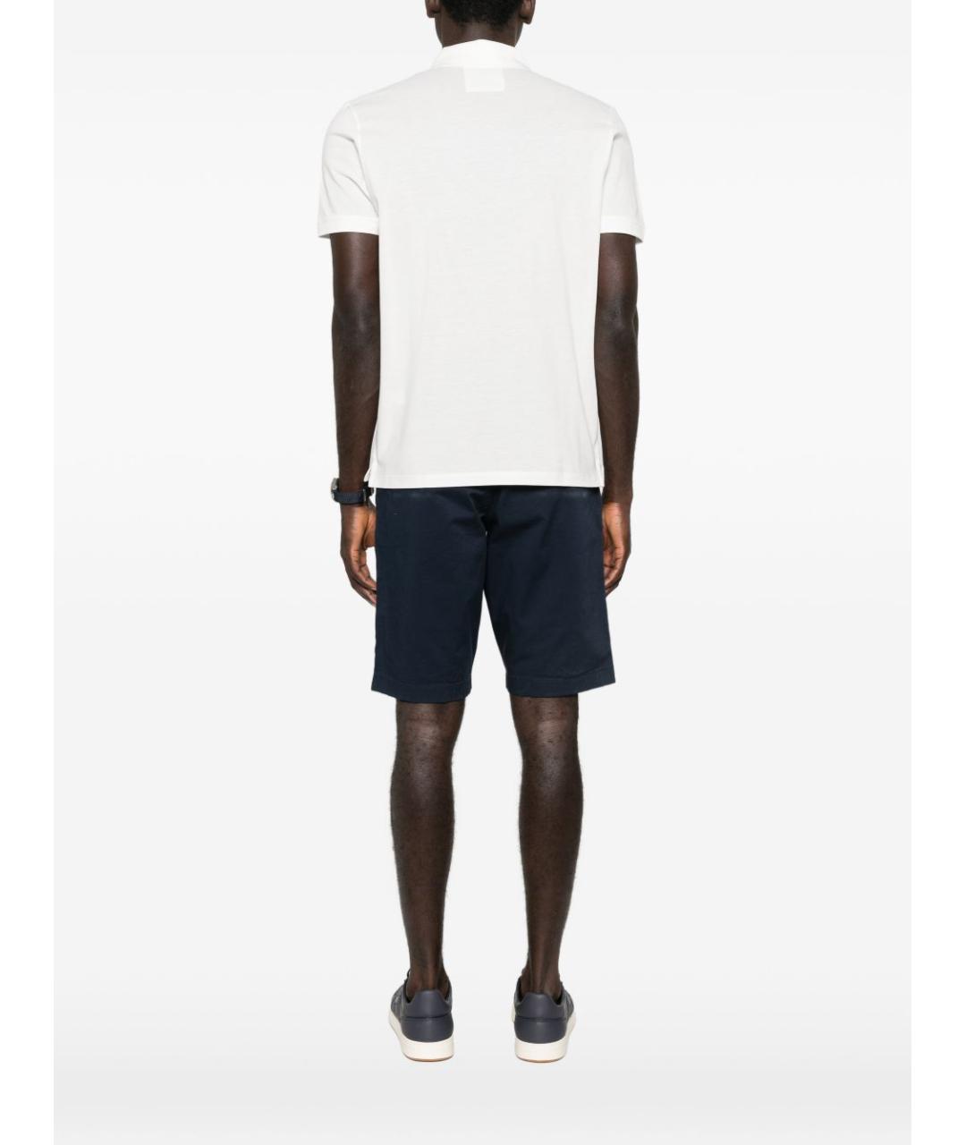 EMPORIO ARMANI Белое хлопковое поло с коротким рукавом, фото 3