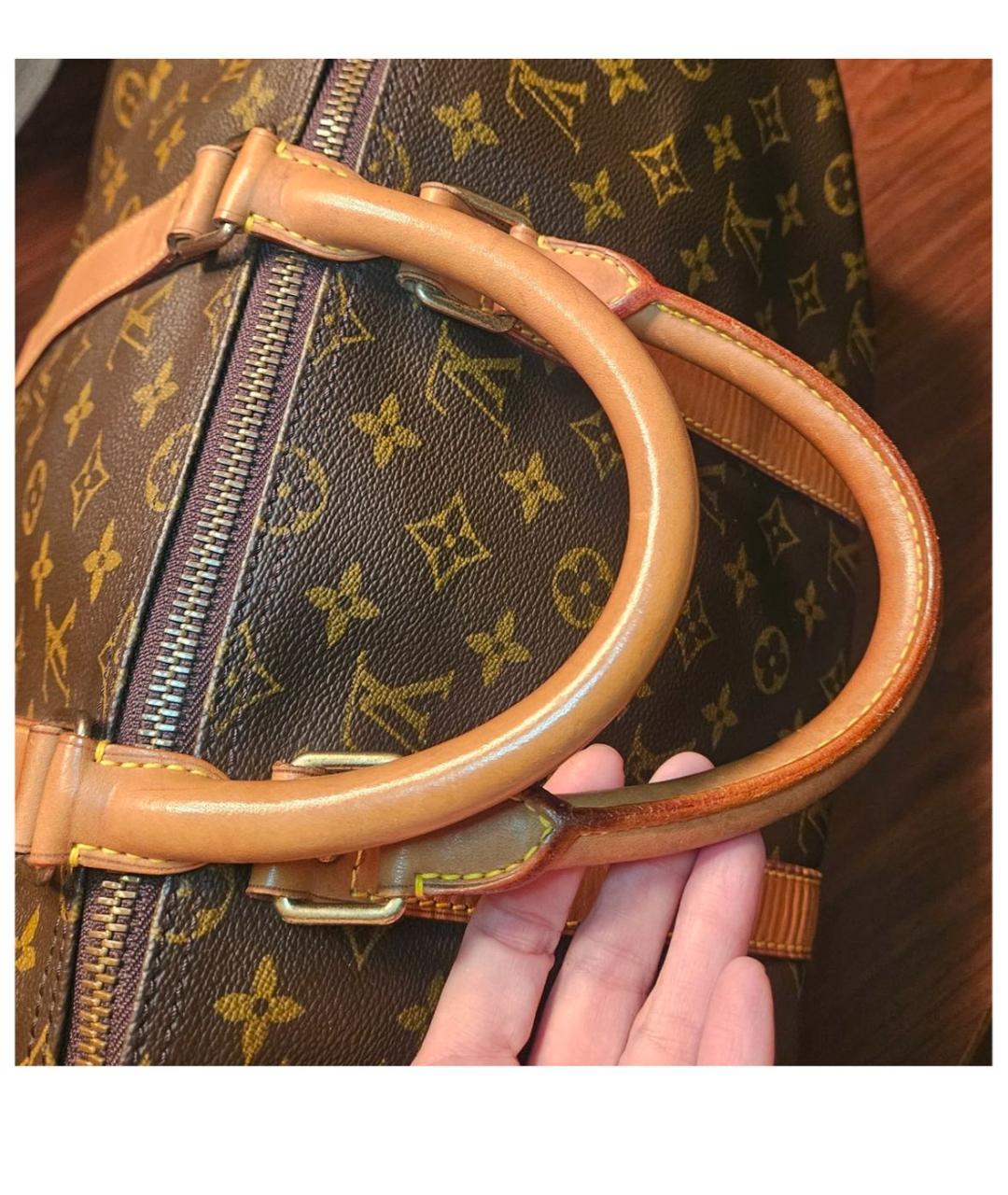 LOUIS VUITTON Коричневая дорожная/спортивная сумка, фото 6