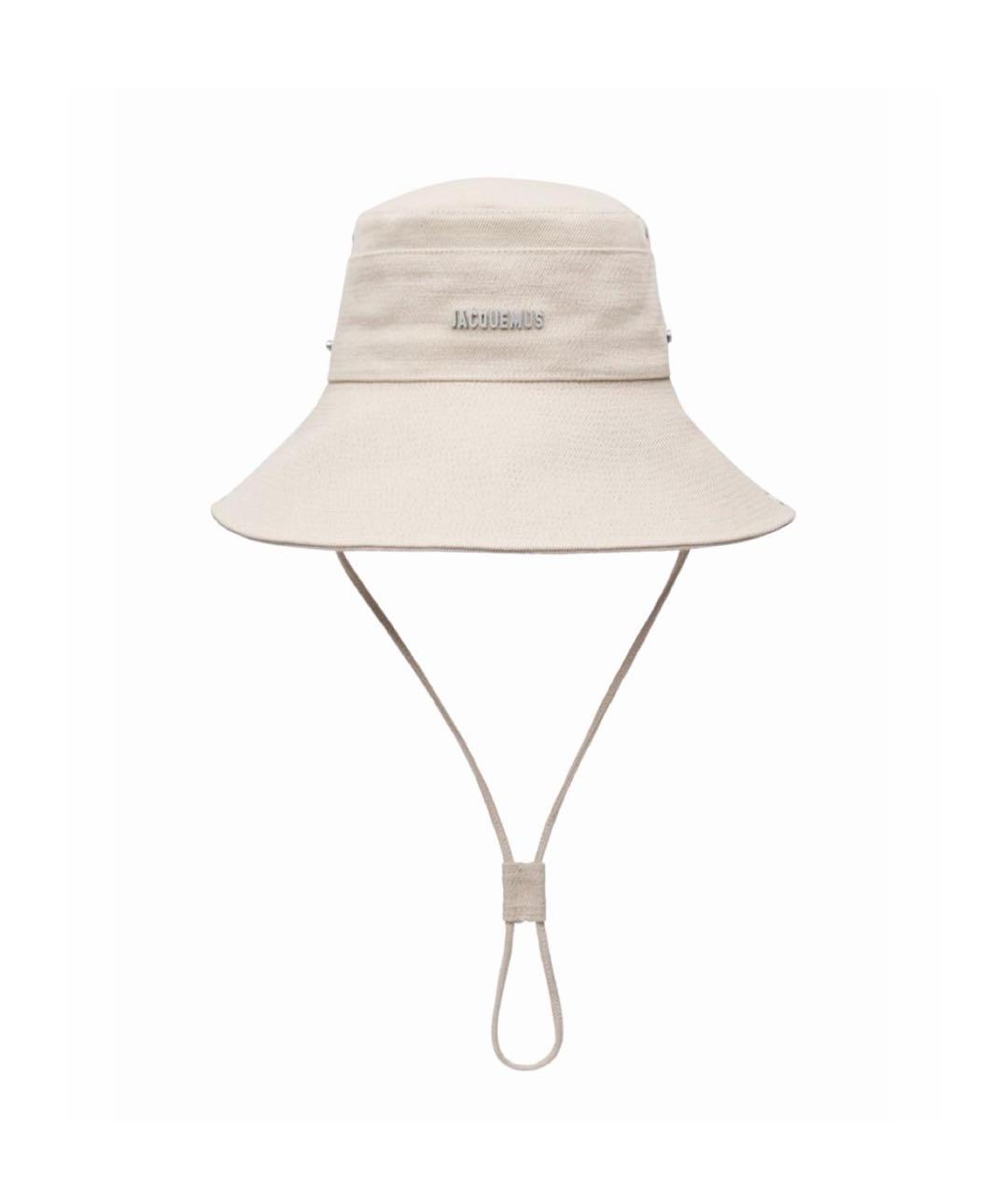 JACQUEMUS Бежевая хлопковая панама, фото 1