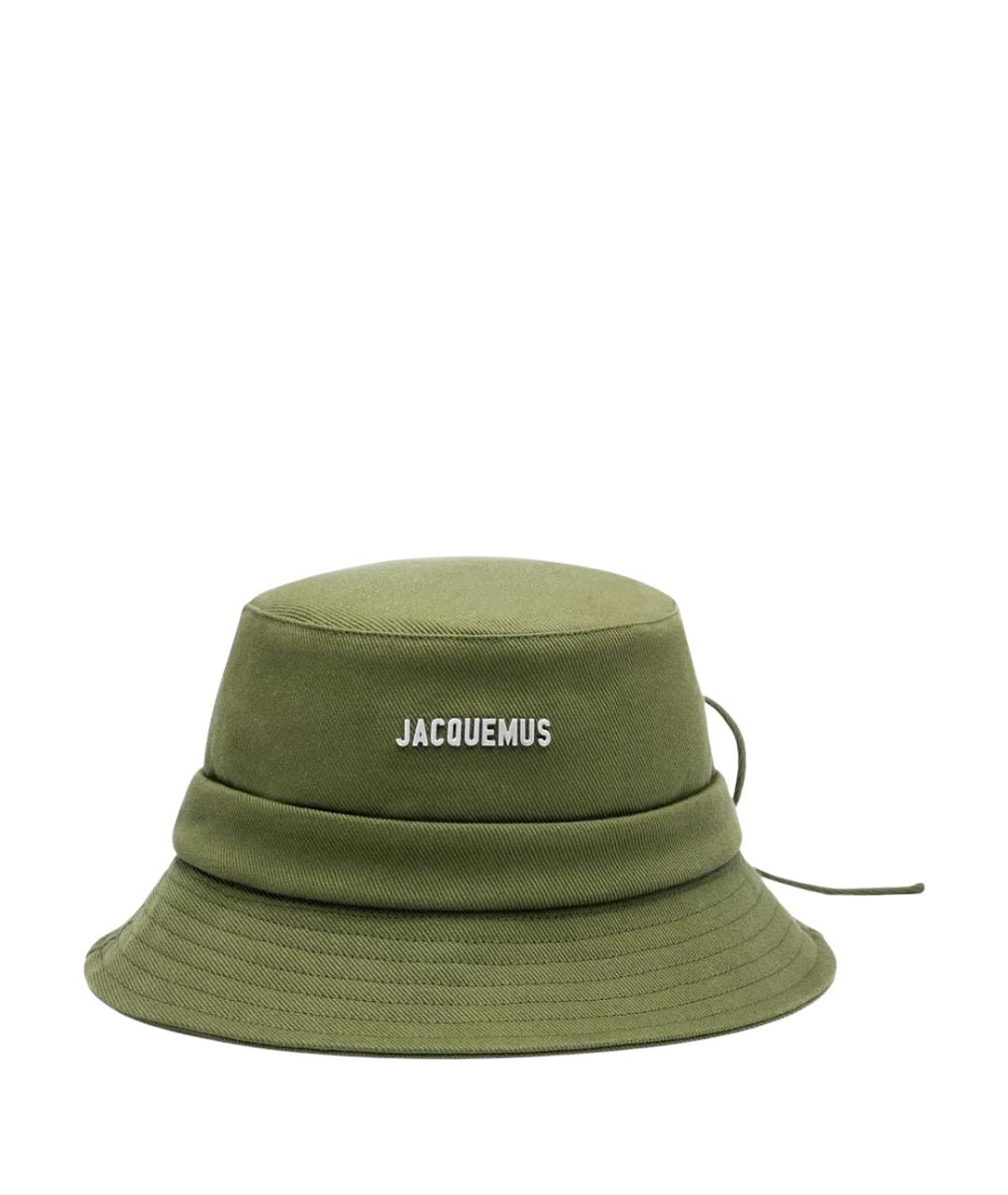 JACQUEMUS Хаки хлопковая панама, фото 1