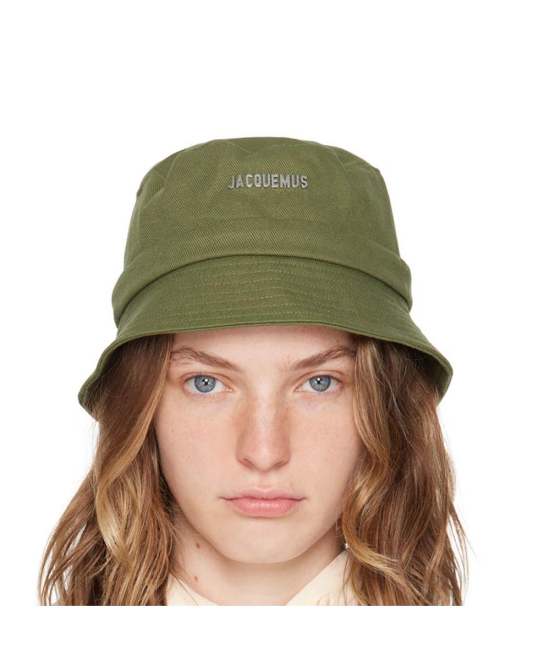 JACQUEMUS Хаки хлопковая панама, фото 2