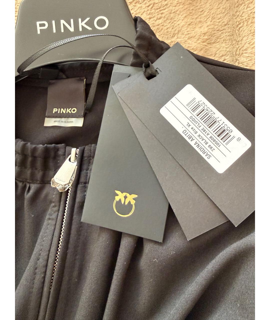 PINKO Черное полиэстеровое повседневное платье, фото 3