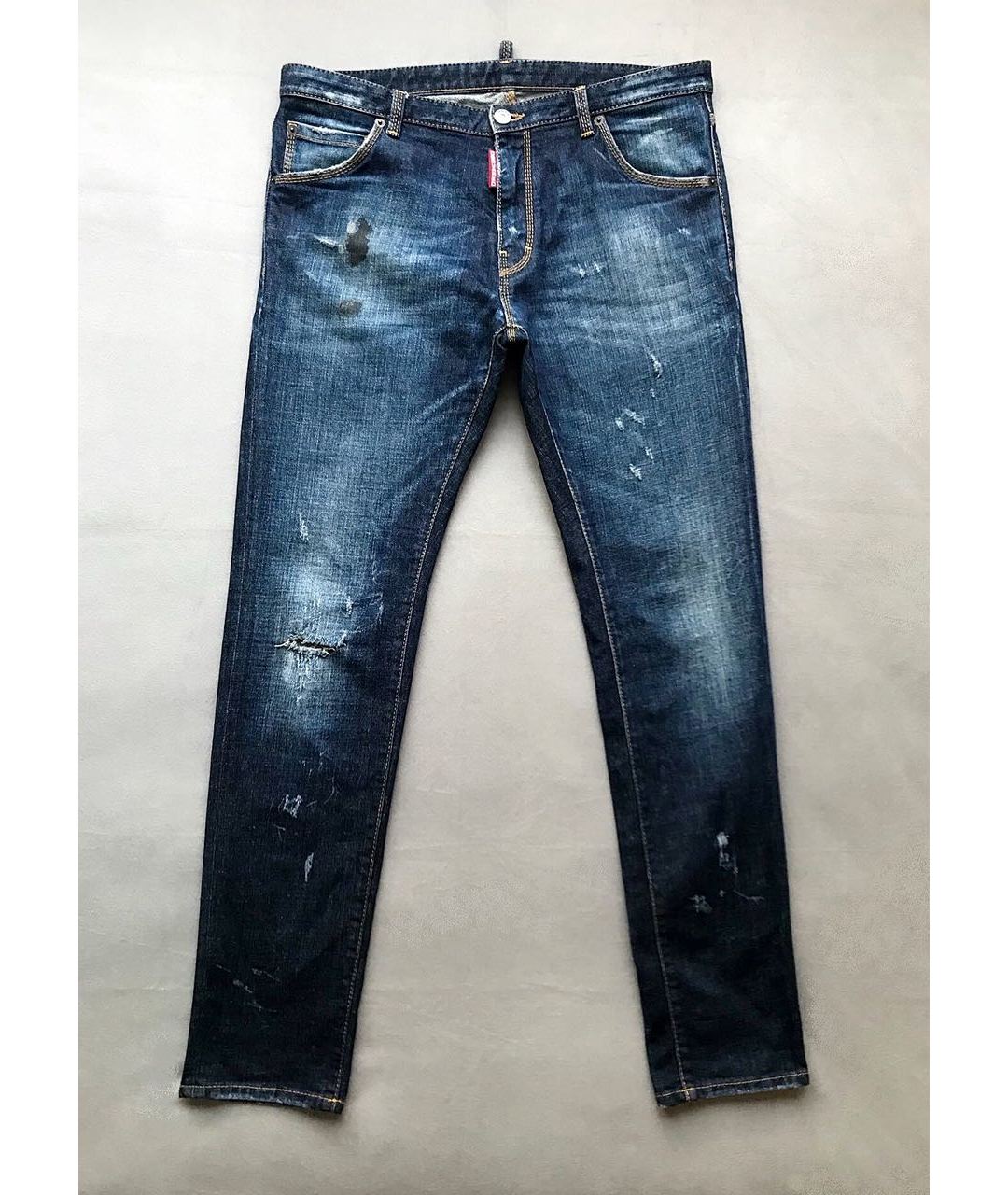 DSQUARED2 Темно-синие хлопковые джинсы скинни, фото 2