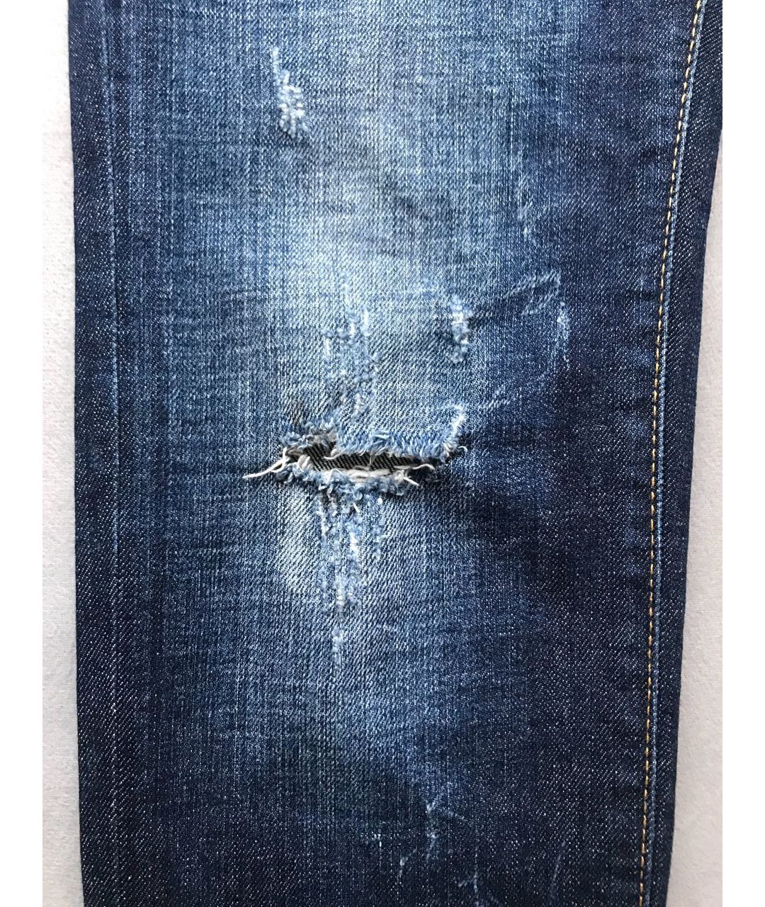 DSQUARED2 Темно-синие хлопковые джинсы скинни, фото 7