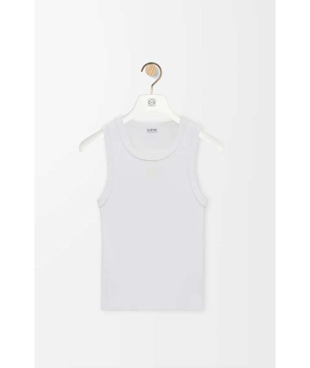 LOEWE Белая вискозная майка, фото 4