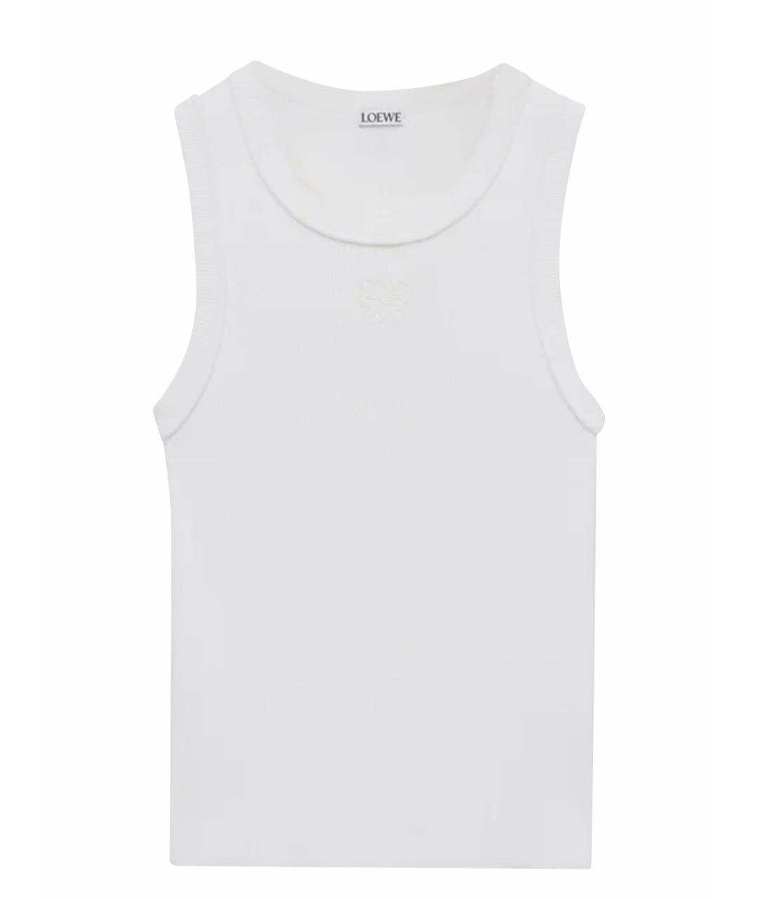 LOEWE Белая вискозная майка, фото 1