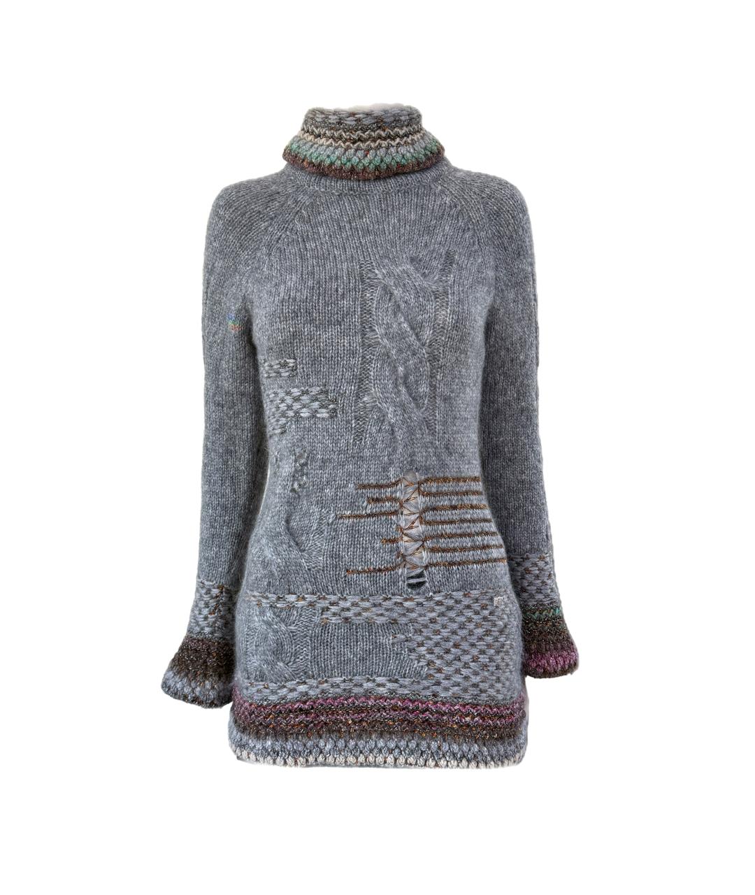 CHANEL Серый шерстяной джемпер / свитер, фото 1