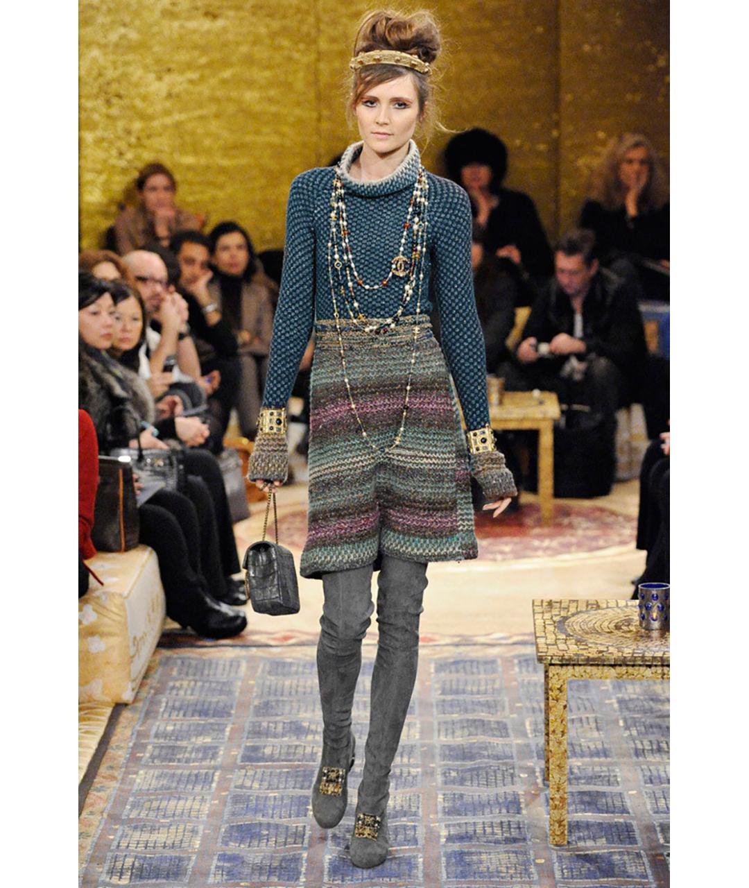 CHANEL Серый шерстяной джемпер / свитер, фото 3