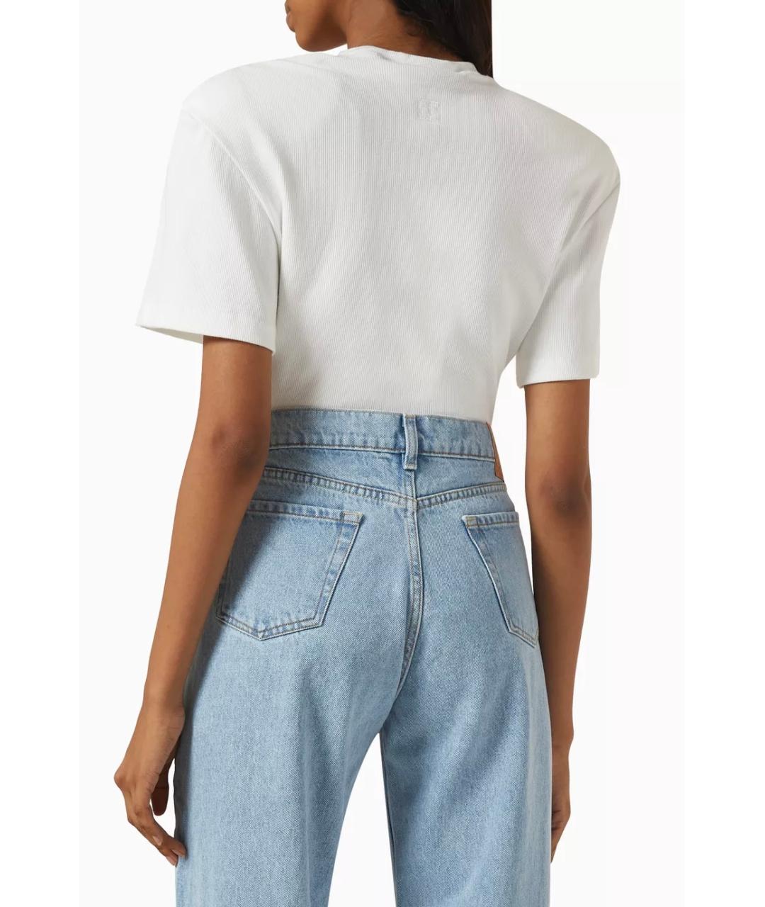 MAGDA BUTRYM Белое хлопко-эластановое боди, фото 8