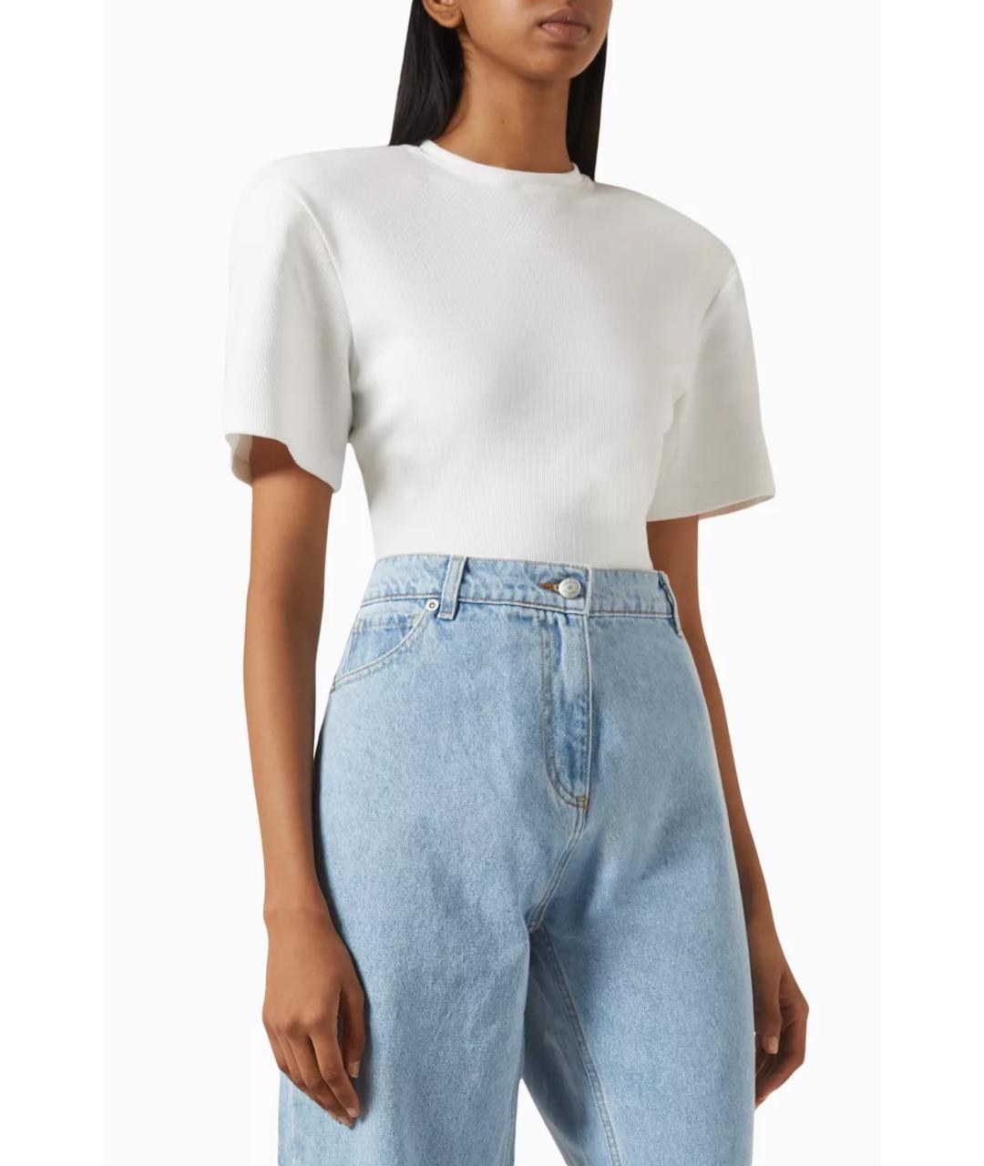 MAGDA BUTRYM Белое хлопко-эластановое боди, фото 7