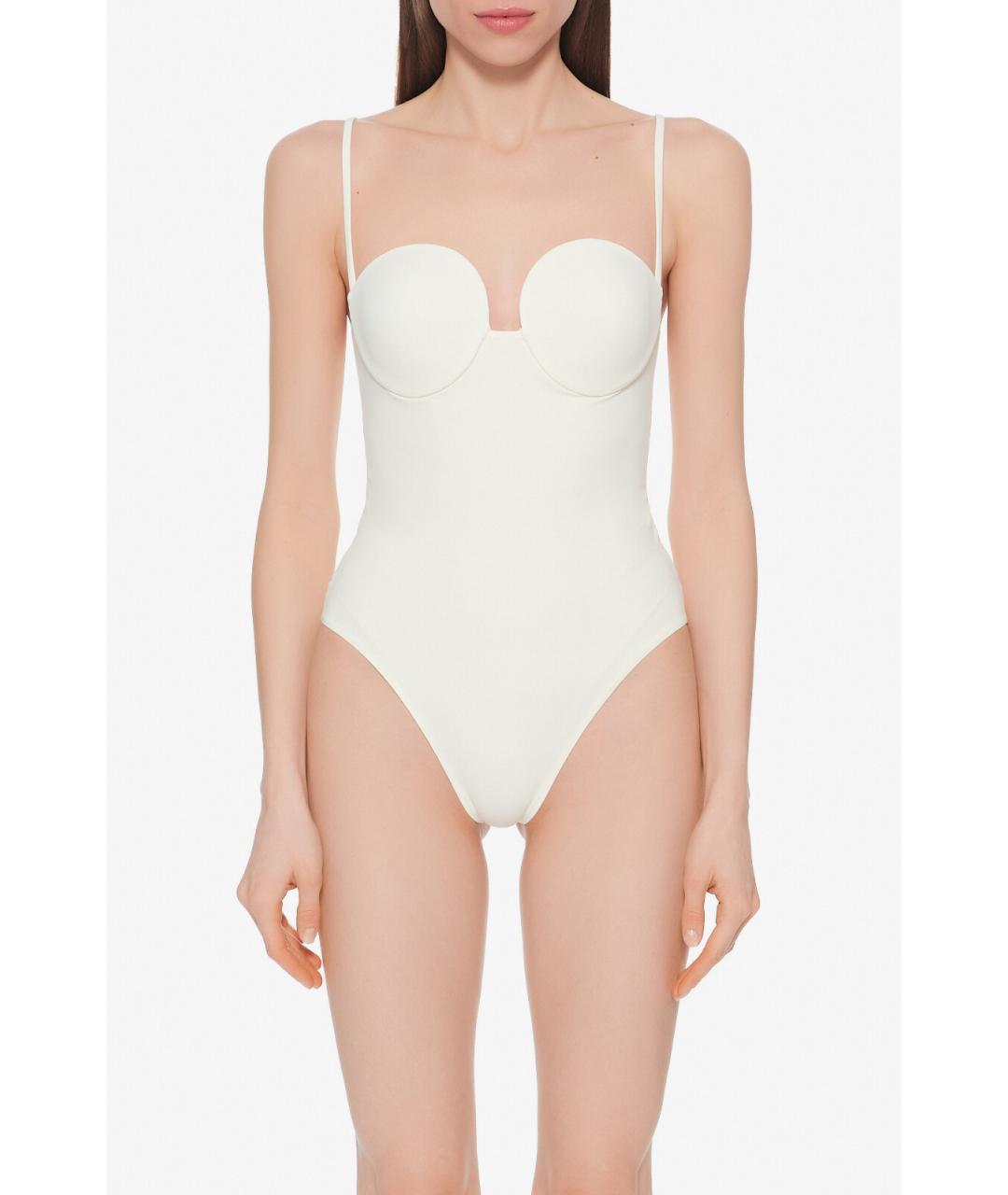 MAGDA BUTRYM Белый полиамидовый купальник, фото 3