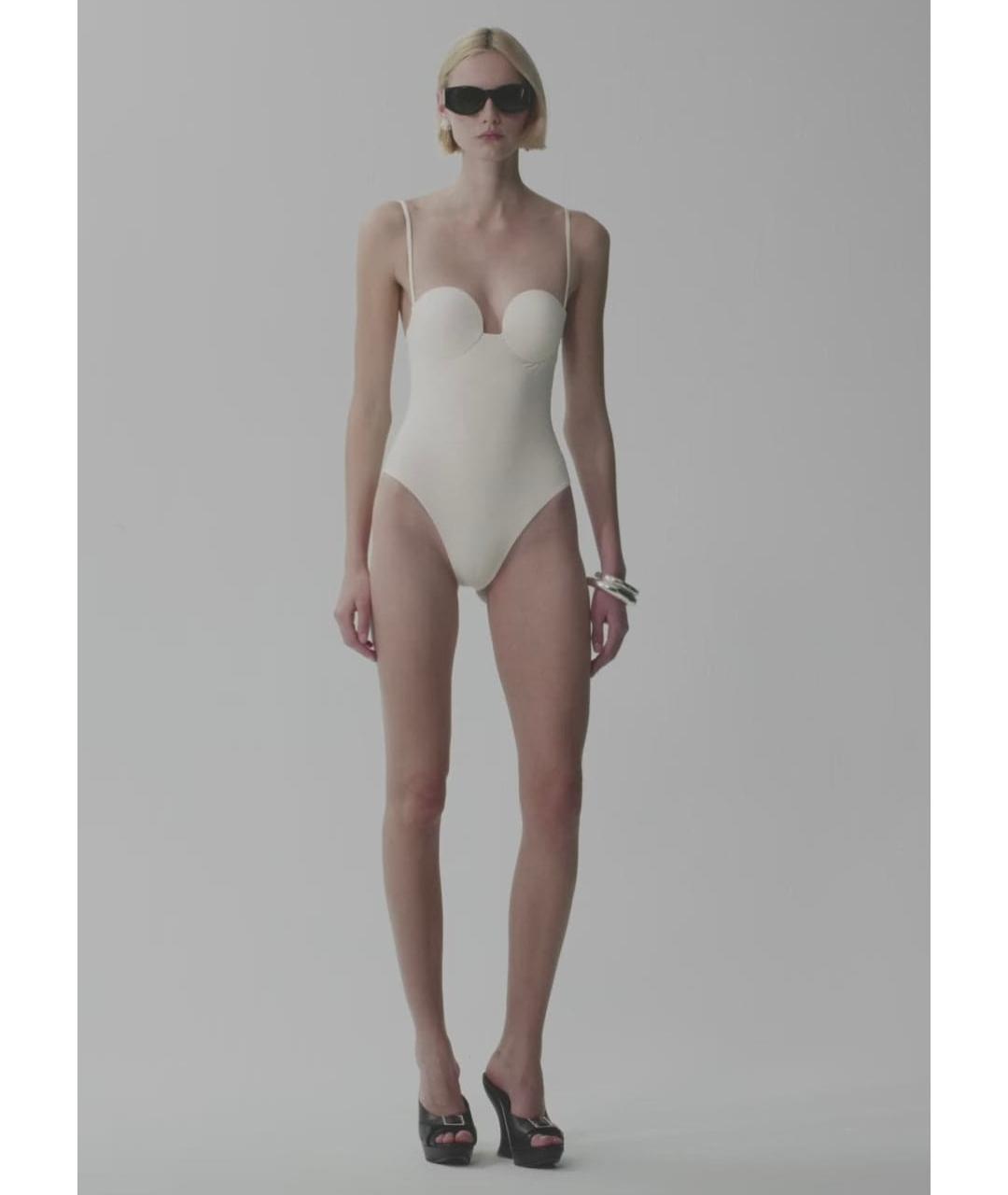 MAGDA BUTRYM Белый полиамидовый купальник, фото 5