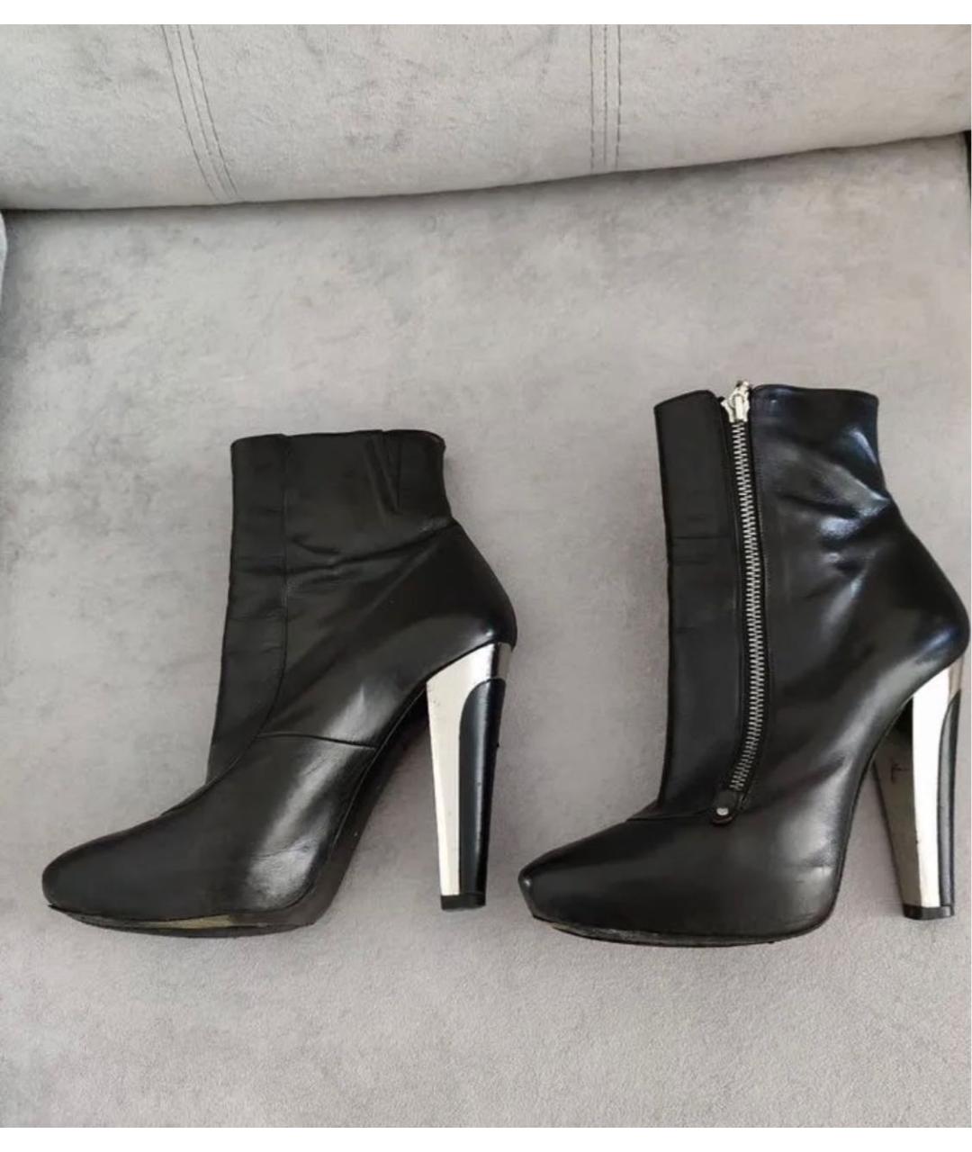BARBARA BUI Черные ботильоны из лакированной кожи, фото 5