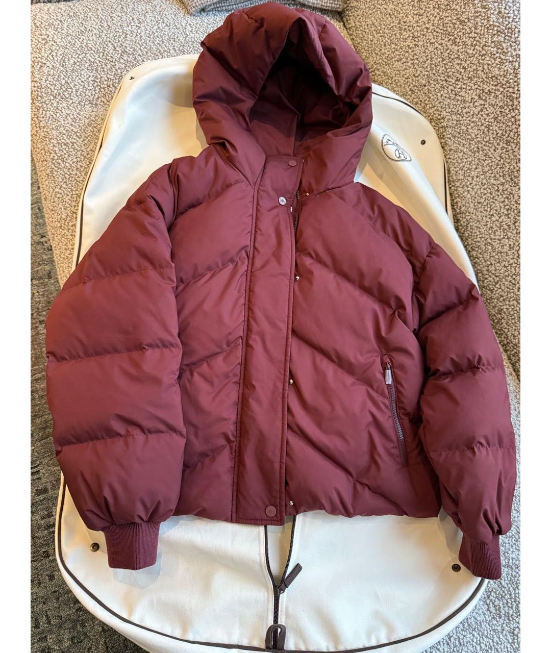 HERMES Бордовый пуховик, фото 6
