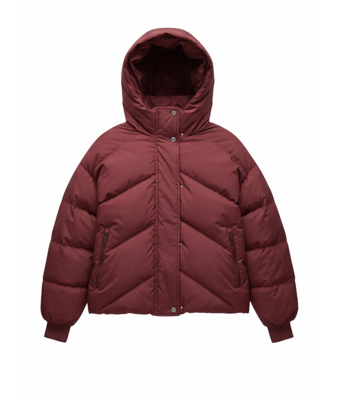 HERMES Бордовый пуховик, фото 1