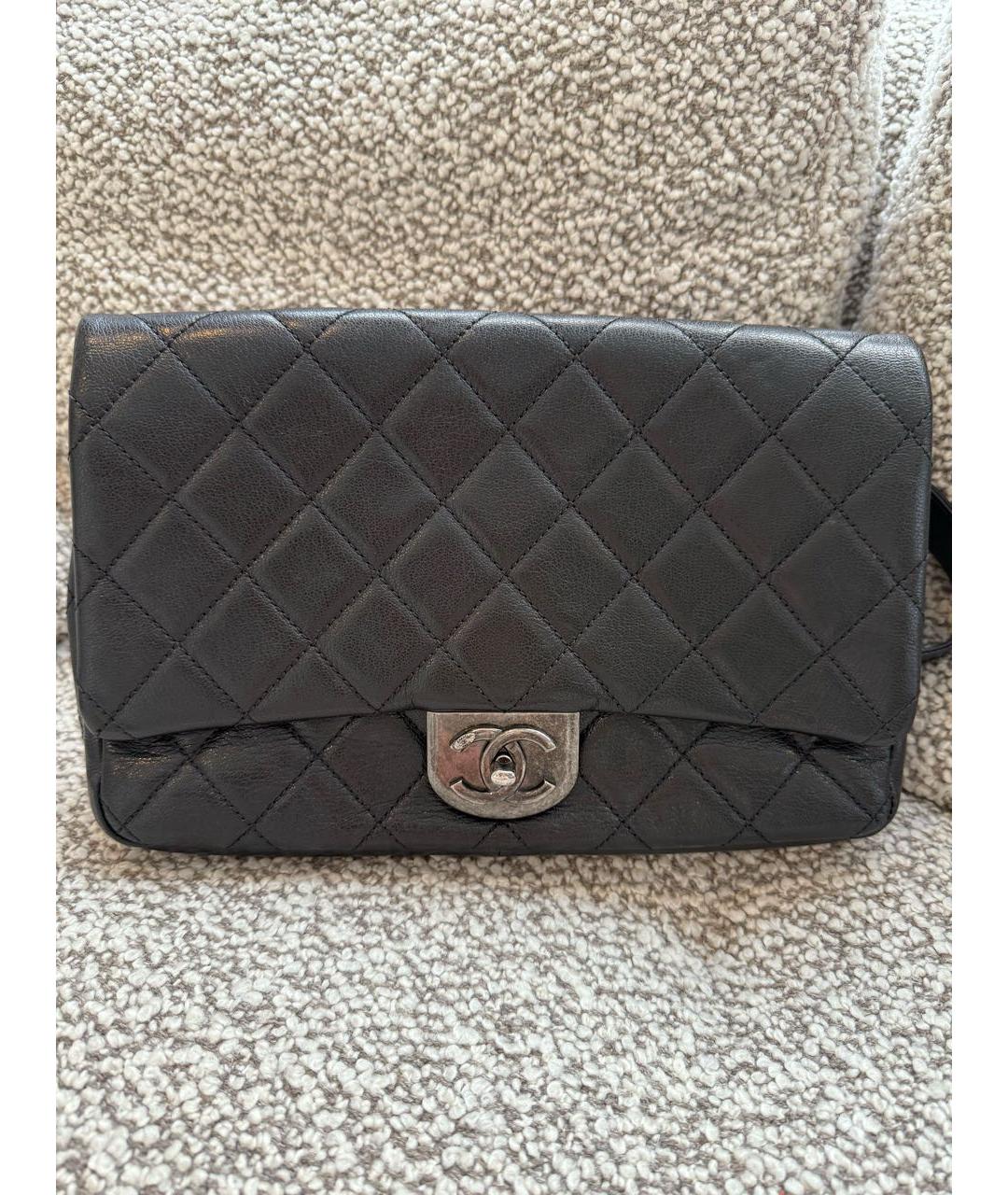 CHANEL Черная кожаная сумка через плечо, фото 9