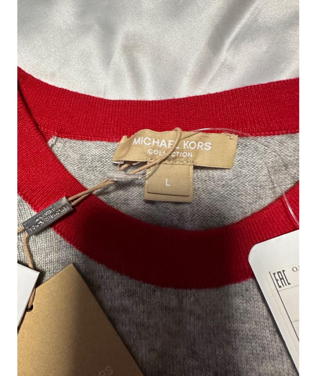 MICHAEL KORS Красный кашемировый джемпер / свитер, фото 5