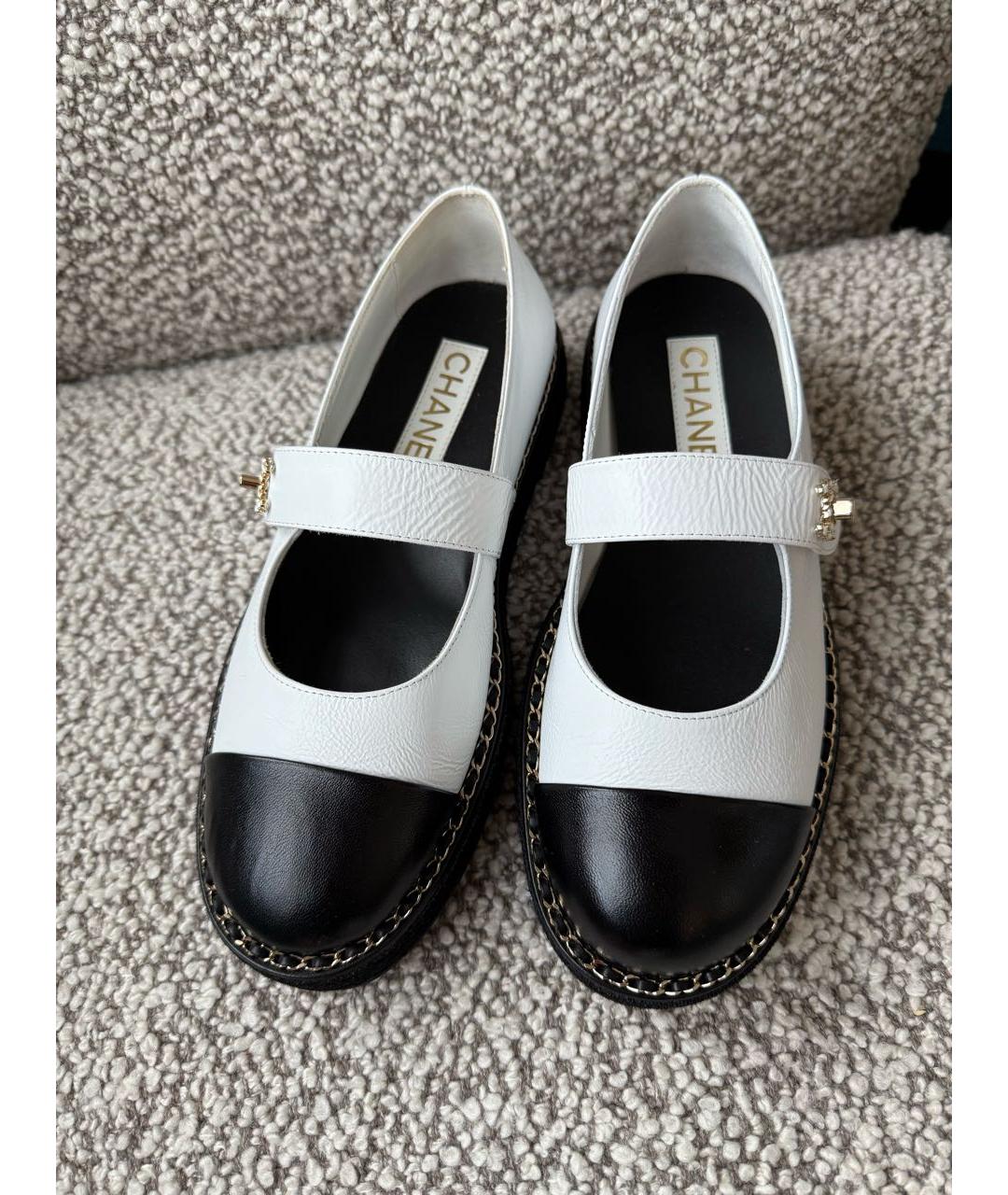 CHANEL Белые кожаные балетки, фото 2