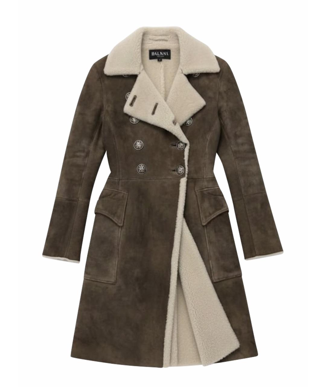 BALMAIN Коричневая меховая дубленка, фото 1