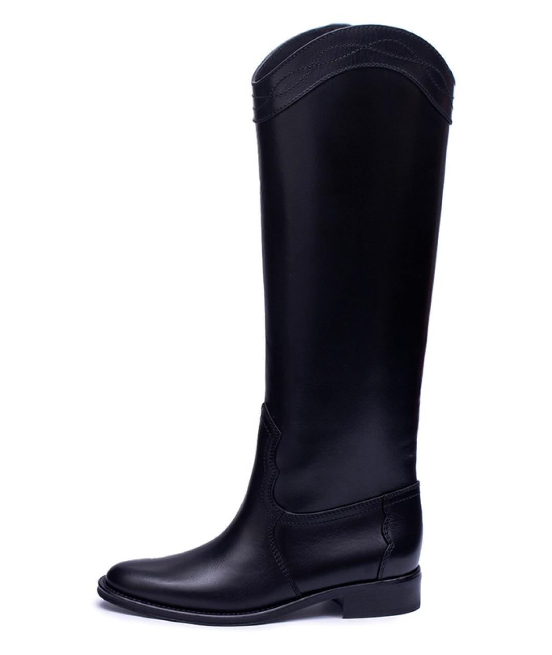 SAINT LAURENT Черные кожаные сапоги, фото 5