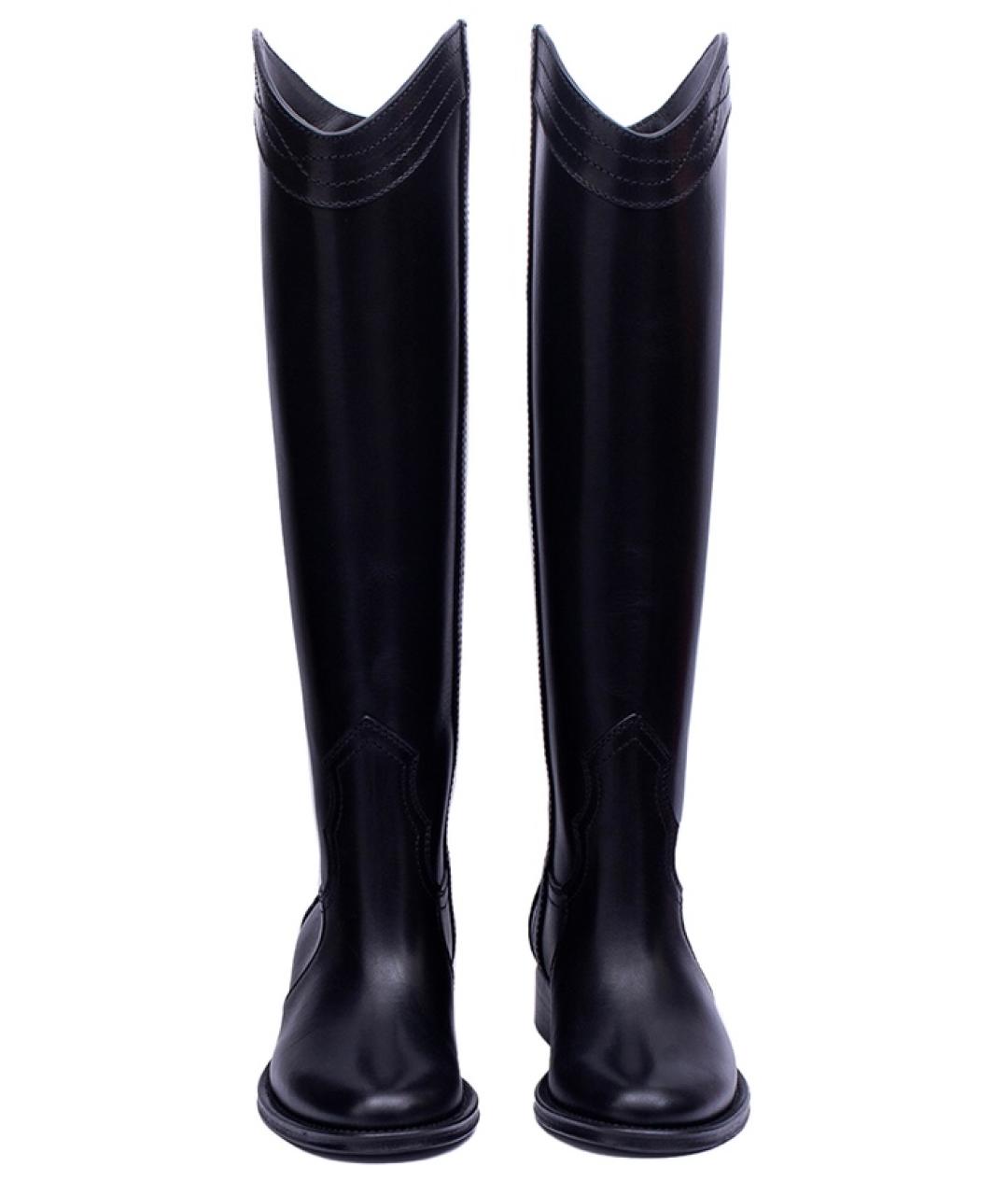 SAINT LAURENT Черные кожаные сапоги, фото 4