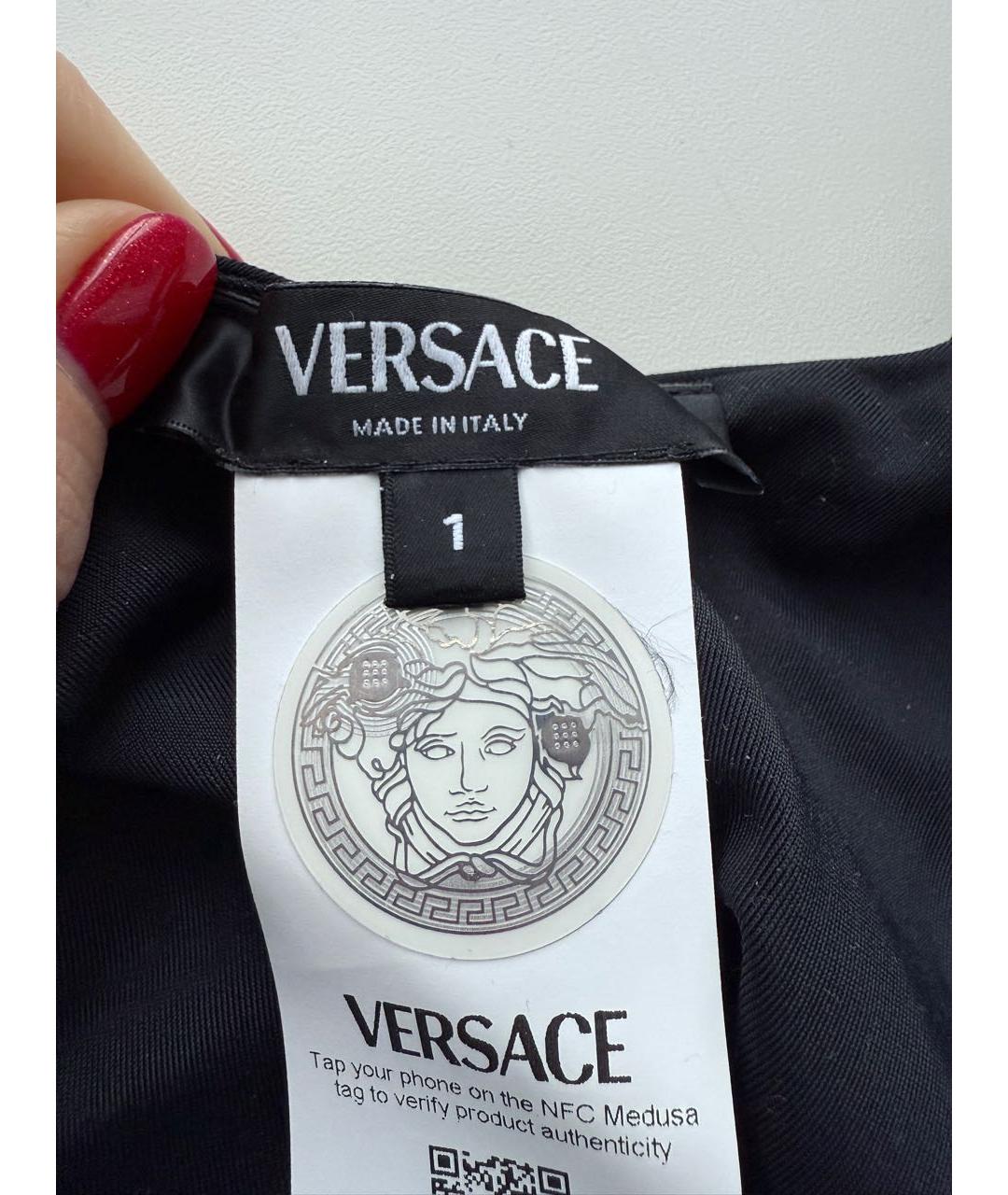 VERSACE Черный полиамидовый купальник, фото 3