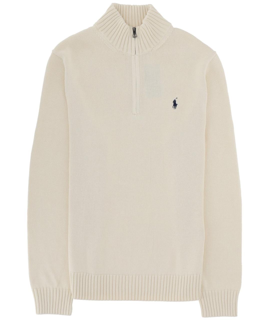 POLO RALPH LAUREN Белый хлопковый джемпер / свитер, фото 1