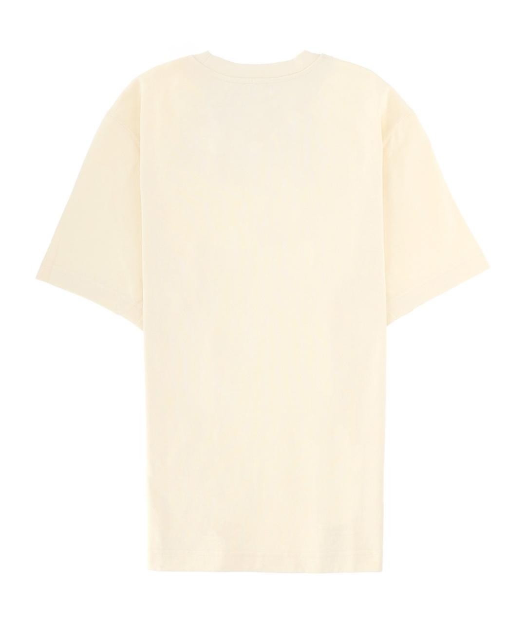 JACQUEMUS Бежевая хлопковая футболка, фото 2