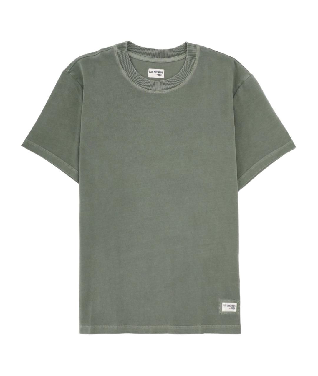 FAY Зеленая хлопковая футболка, фото 1