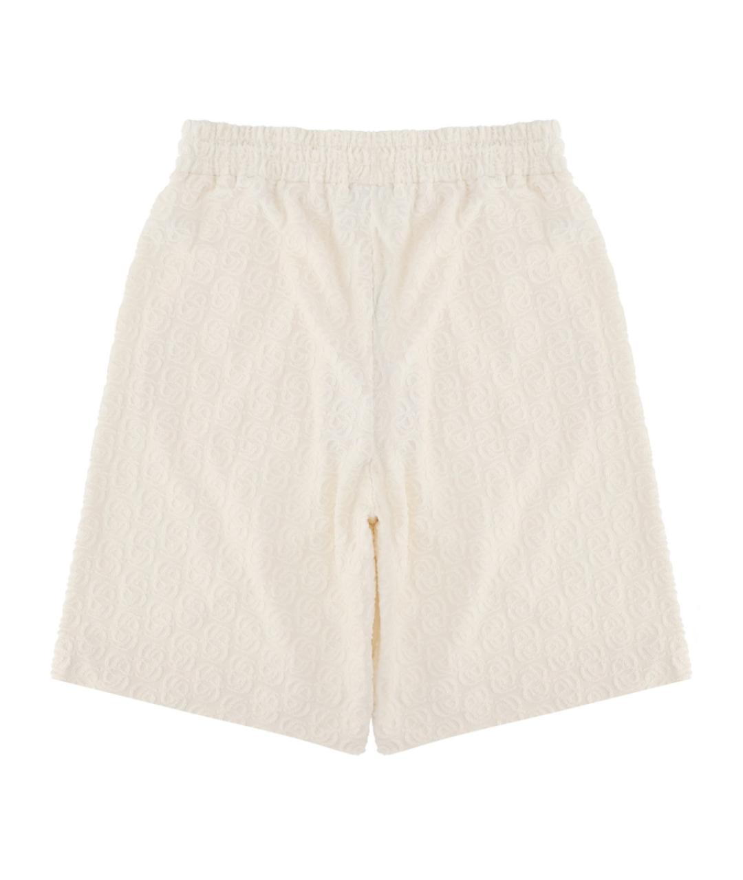 Drole de Monsieur Белые хлопковые шорты, фото 3