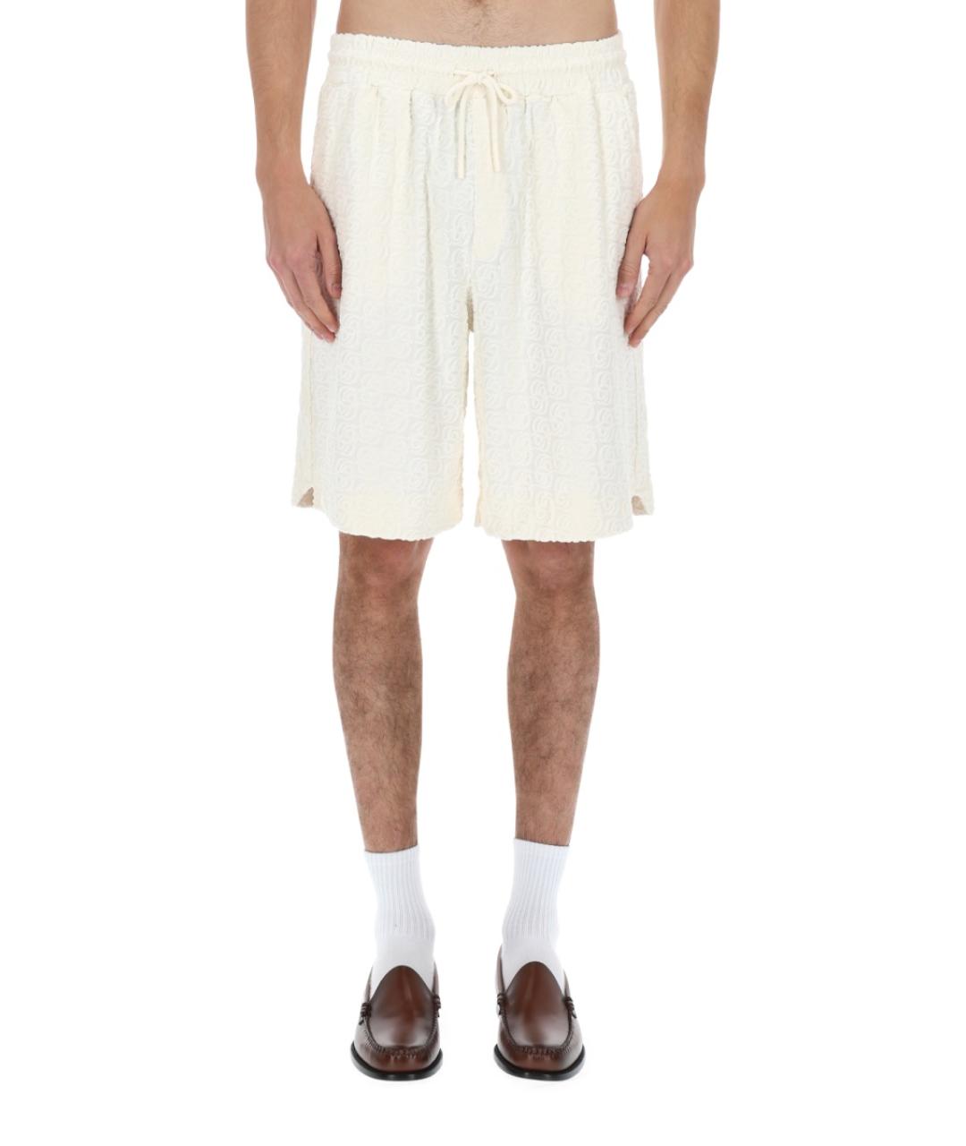 Drole de Monsieur Белые хлопковые шорты, фото 6