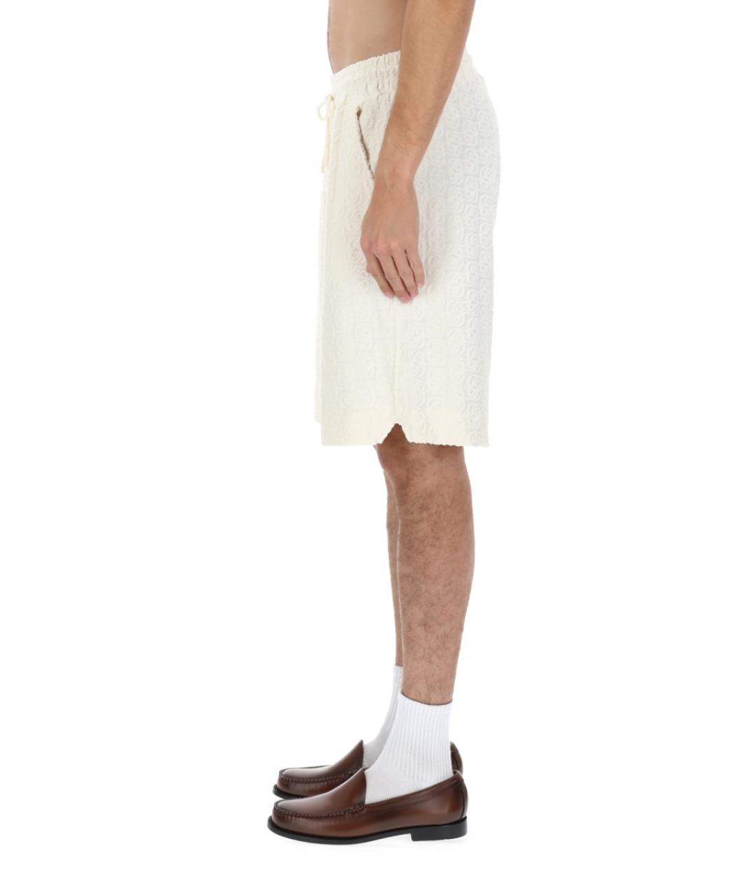 Drole de Monsieur Белые хлопковые шорты, фото 4