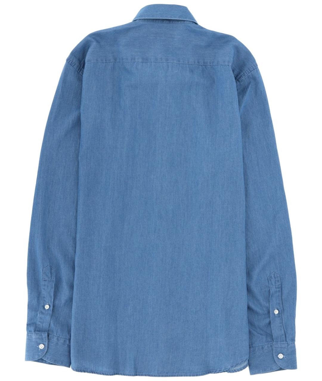 FAY Синяя хлопковая кэжуал рубашка, фото 2