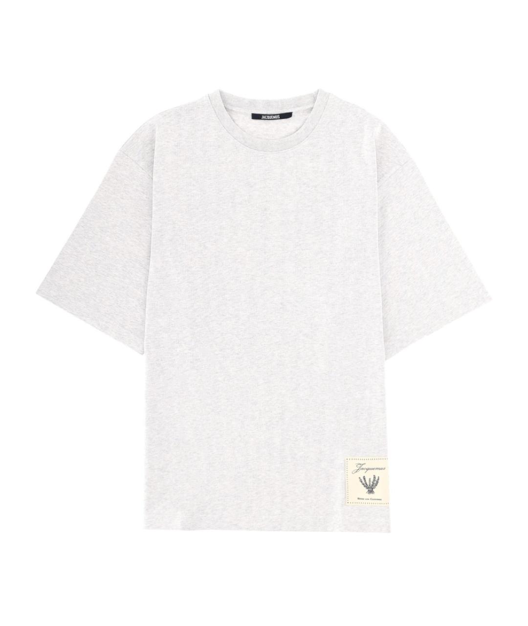 JACQUEMUS Бежевая хлопковая футболка, фото 1