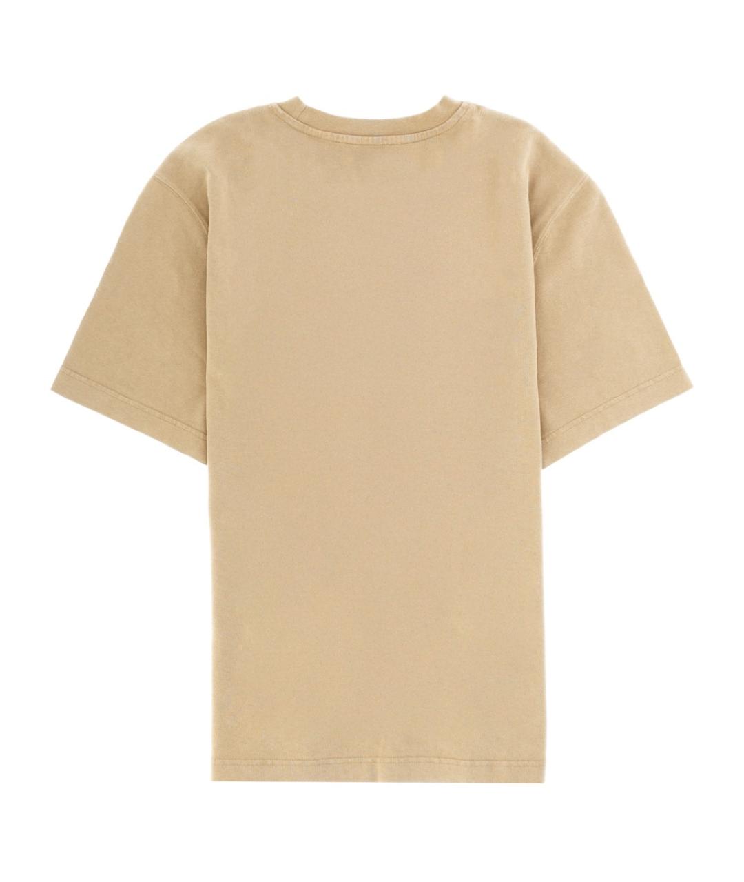 JACQUEMUS Бежевая хлопковая футболка, фото 2