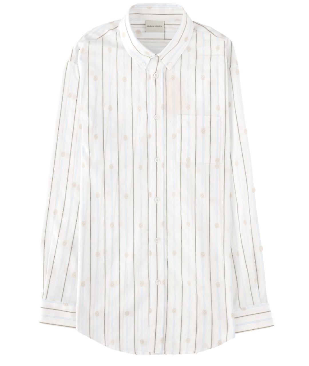 Drole de Monsieur Белая хлопковая кэжуал рубашка, фото 1