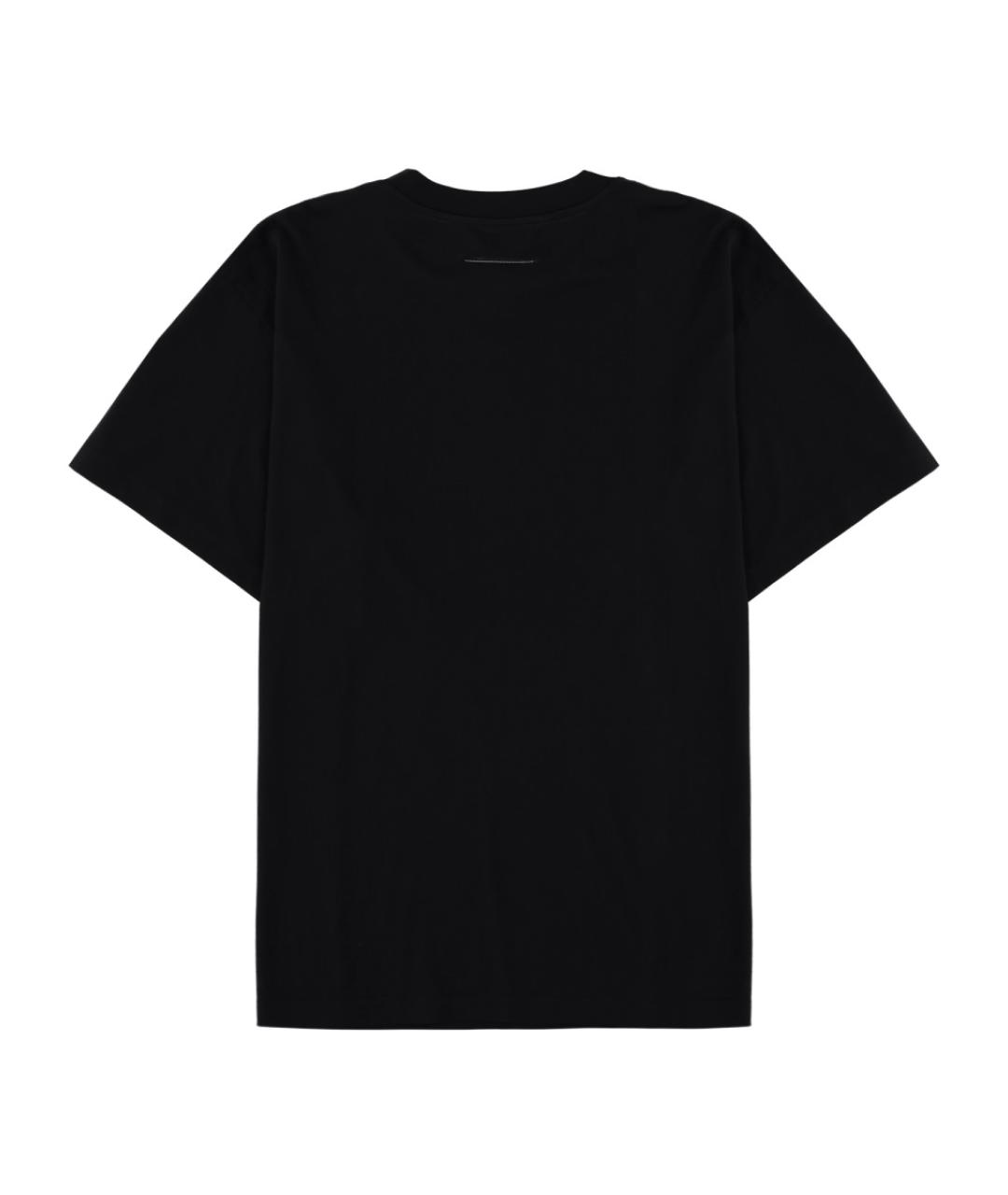 MM6 MAISON MARGIELA Черная хлопковая футболка, фото 2