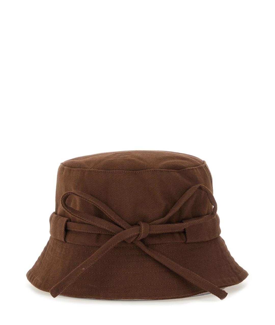 JACQUEMUS Коричневая хлопковая панама, фото 2