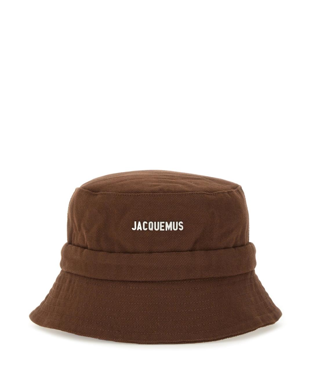 JACQUEMUS Коричневая хлопковая панама, фото 1