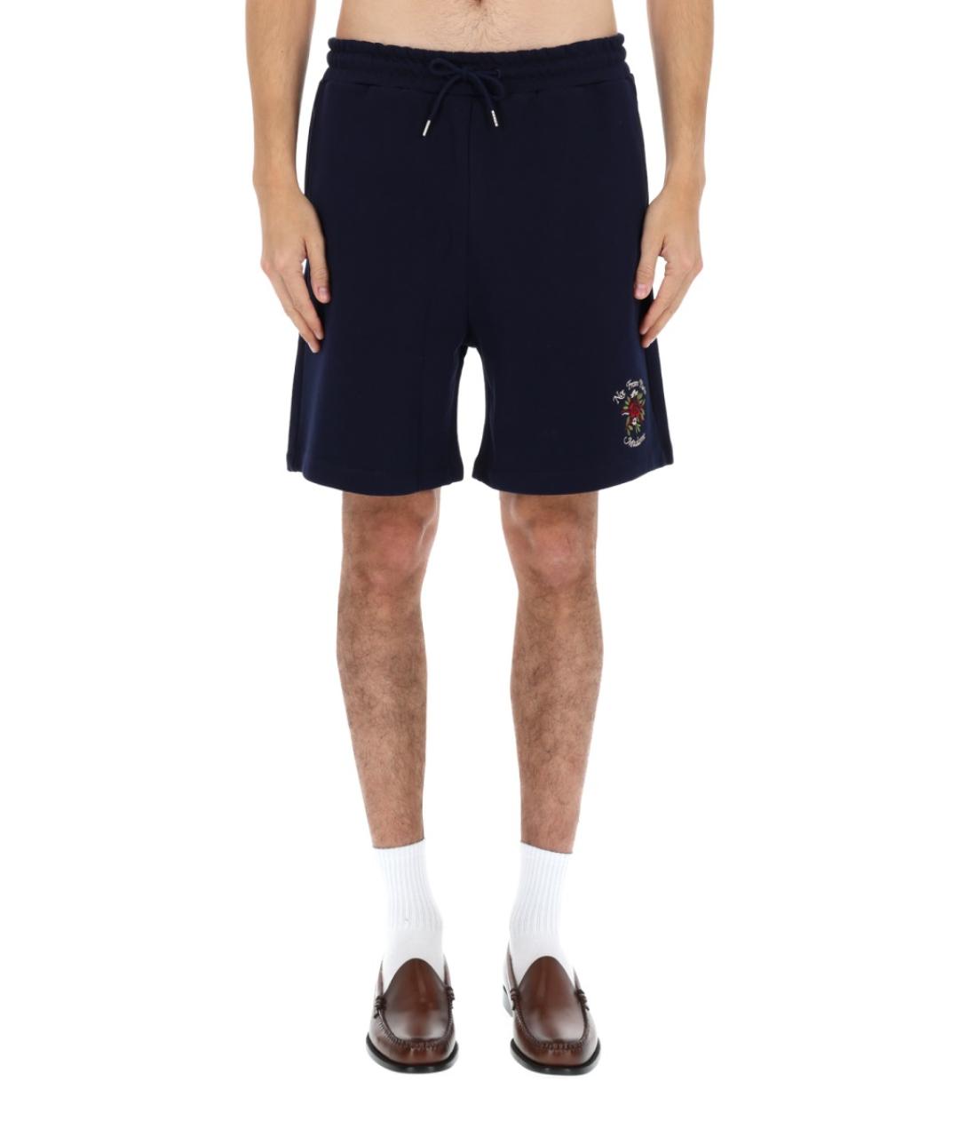 Drole de Monsieur Темно-синие хлопковые шорты, фото 6