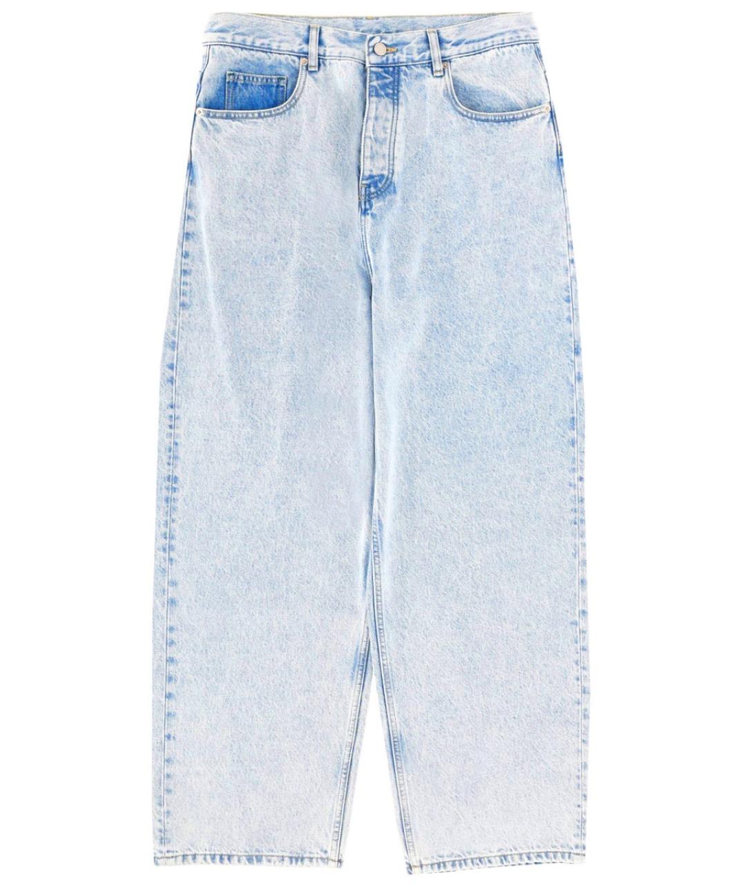 Drole de Monsieur Синие хлопковые прямые джинсы, фото 1