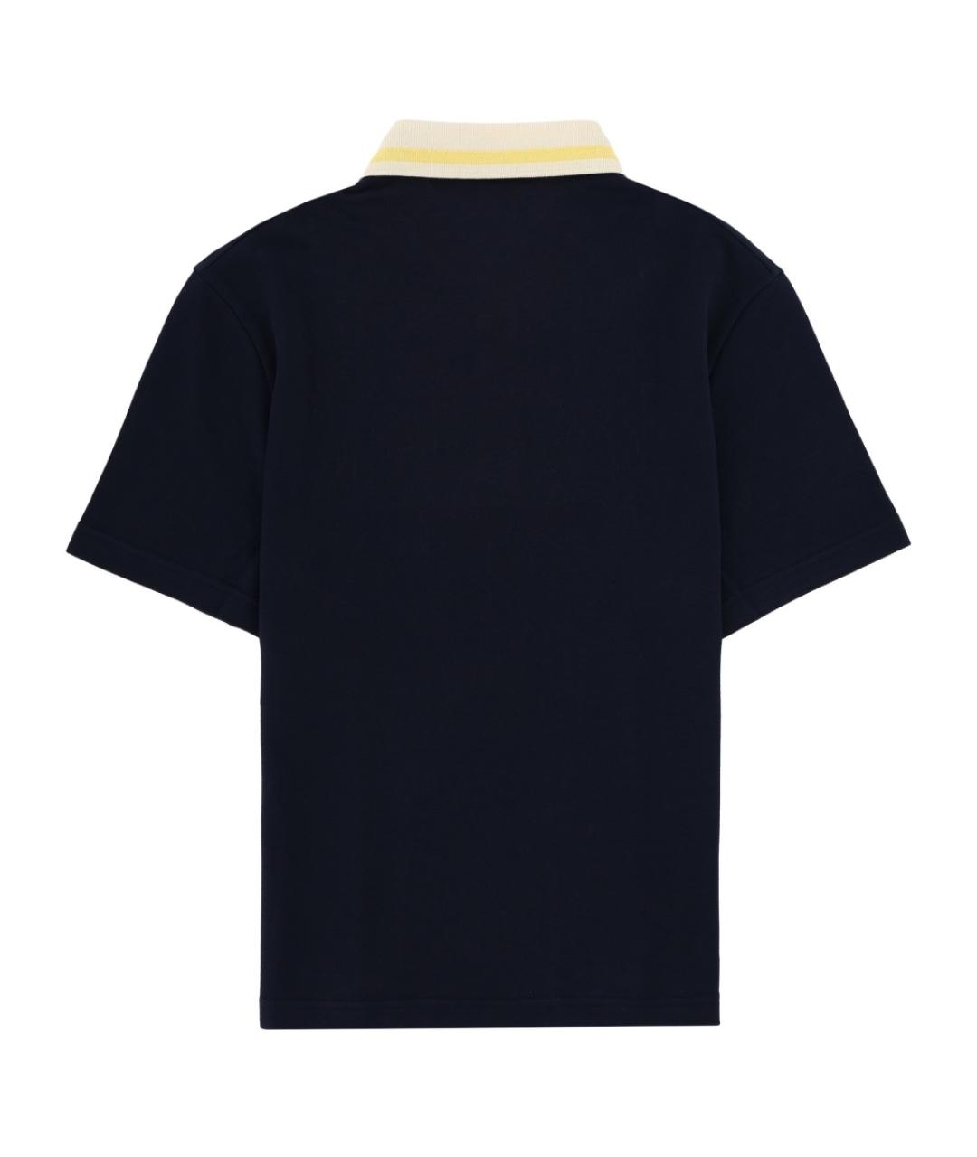 MARNI Синее хлопковое поло с коротким рукавом, фото 2