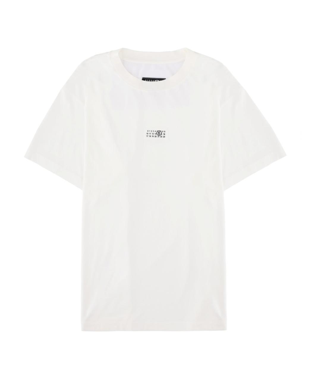 MM6 MAISON MARGIELA Белая хлопковая футболка, фото 1