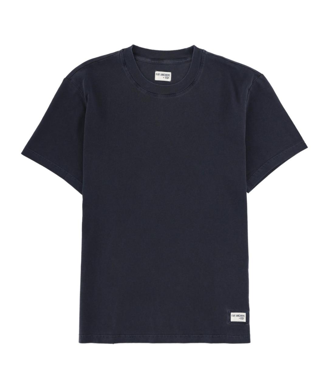 FAY Синяя хлопковая футболка, фото 1