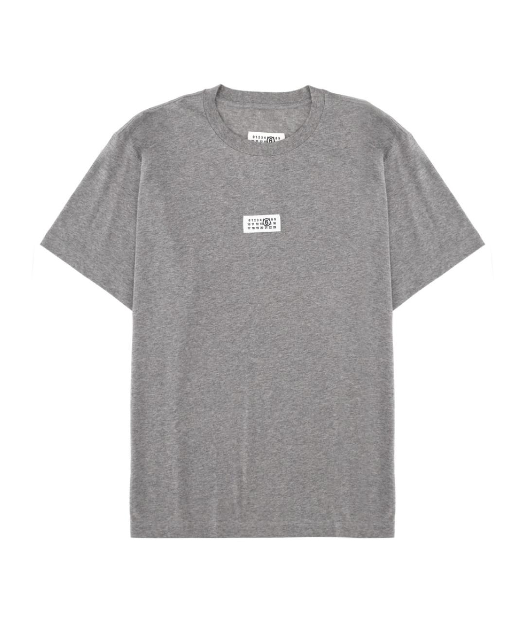 MM6 MAISON MARGIELA Серая хлопковая футболка, фото 1