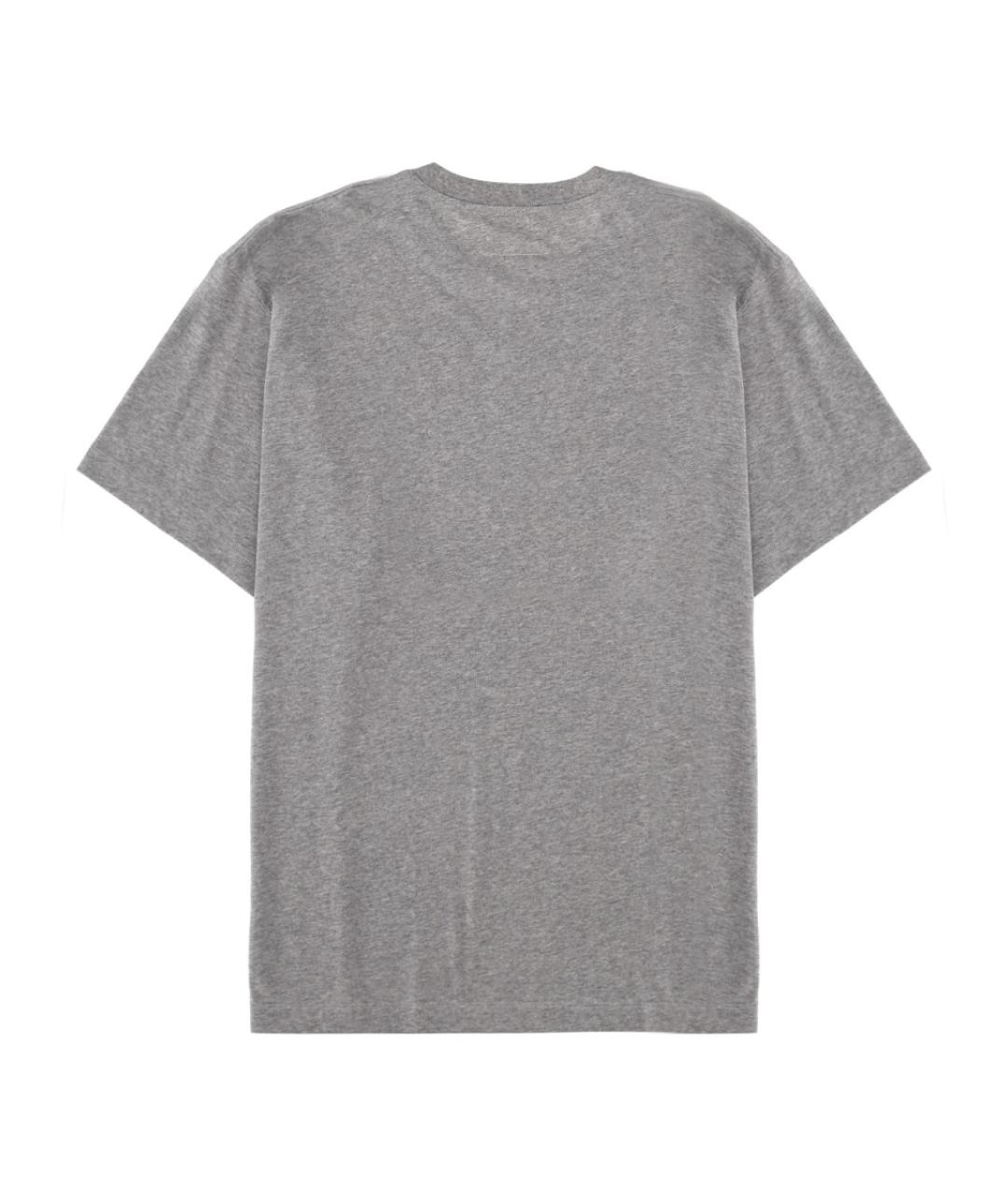 MM6 MAISON MARGIELA Серая хлопковая футболка, фото 2